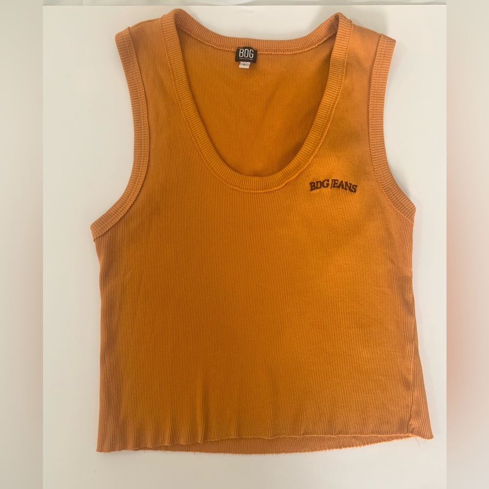 Mustard yellow ribbed tank